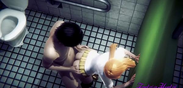 trendsBleach Hentai - Orihime in the Toilet boobjob and fucked - Anime Manga Japanese Cartoon 3D Porn